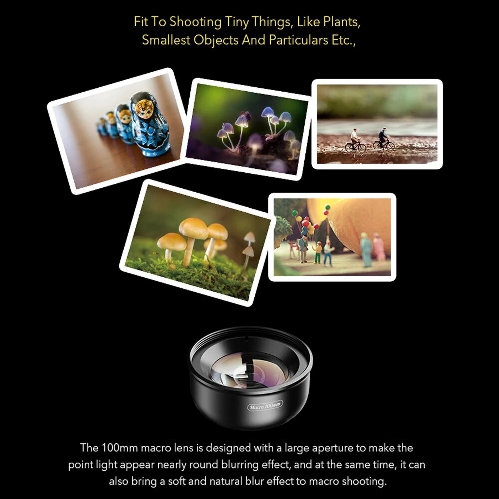  Apexel Lensa Macro Universal Smartphone 4HD APL-HB100mm