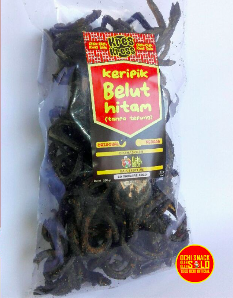 Ochi Snack Solo Kres Kress Keripik Belut Hitam Tanpa Tepung