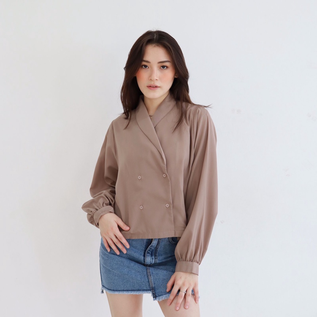 MSMO  Tiff Crop Blouse Outer 2in1