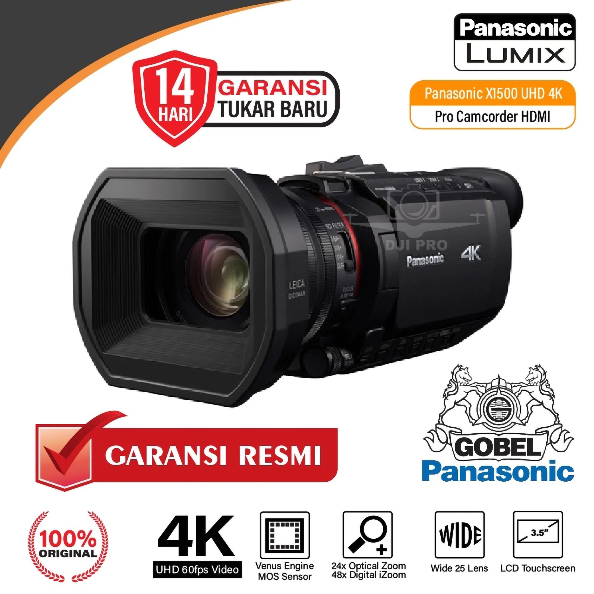 Panasonic Camcorder Profesional 4K HC-X1500GC
