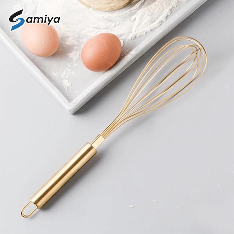 Pengocok Telur Warna Emas/Gold Whisker 1