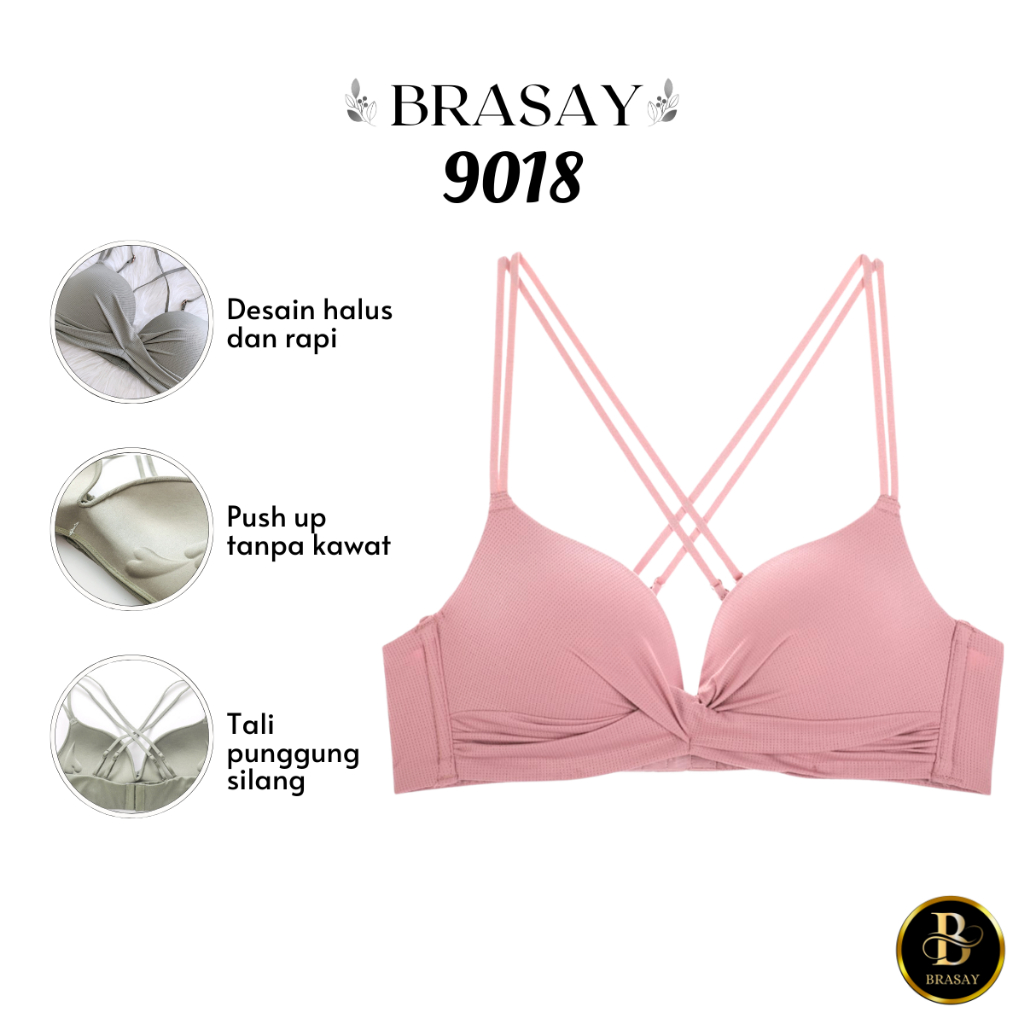  Brasay Seamless Sport Push Up Bra  9018