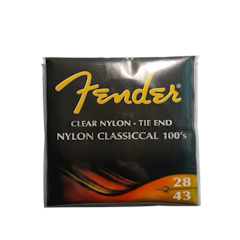 Fender Clear Nylon Tie End Nylon Classical 100's 0.28 Set