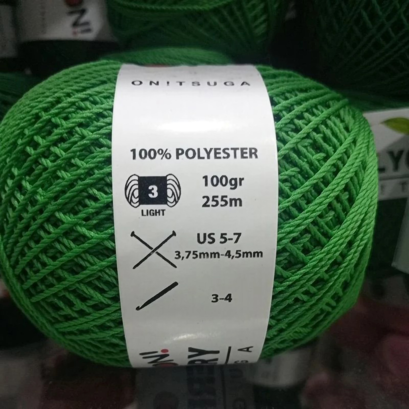  Onitsuga Benang Rajut Polyester Polycherry