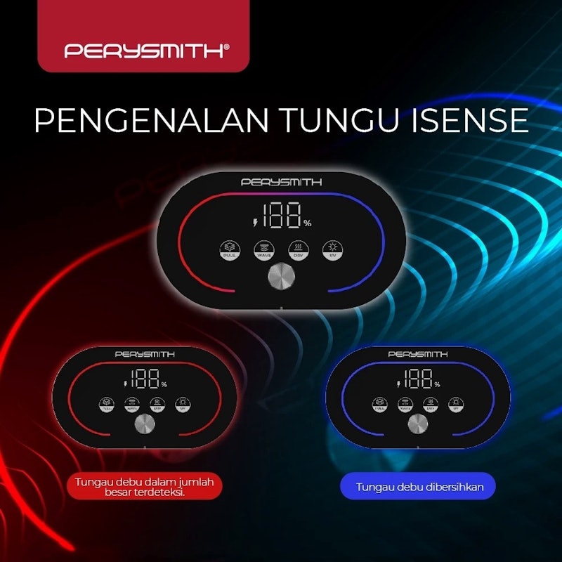 PerySmith Ultrasonic Double Dust Cup Anti Dust Mite UV Vacuum Cleaner 5