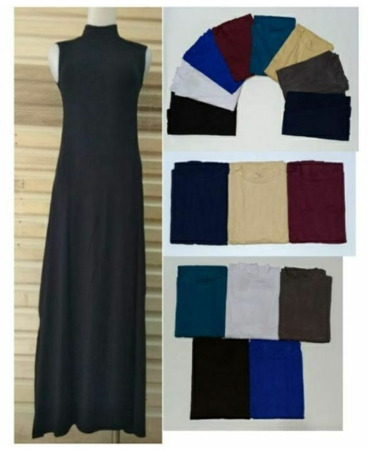 Gamis Turtleneck Tanpa Lengan