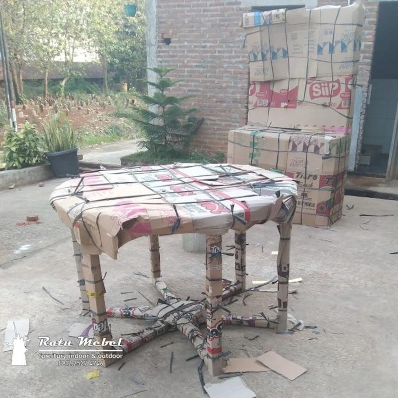 Meja Makan Bundar Putar 6 Kursi 4