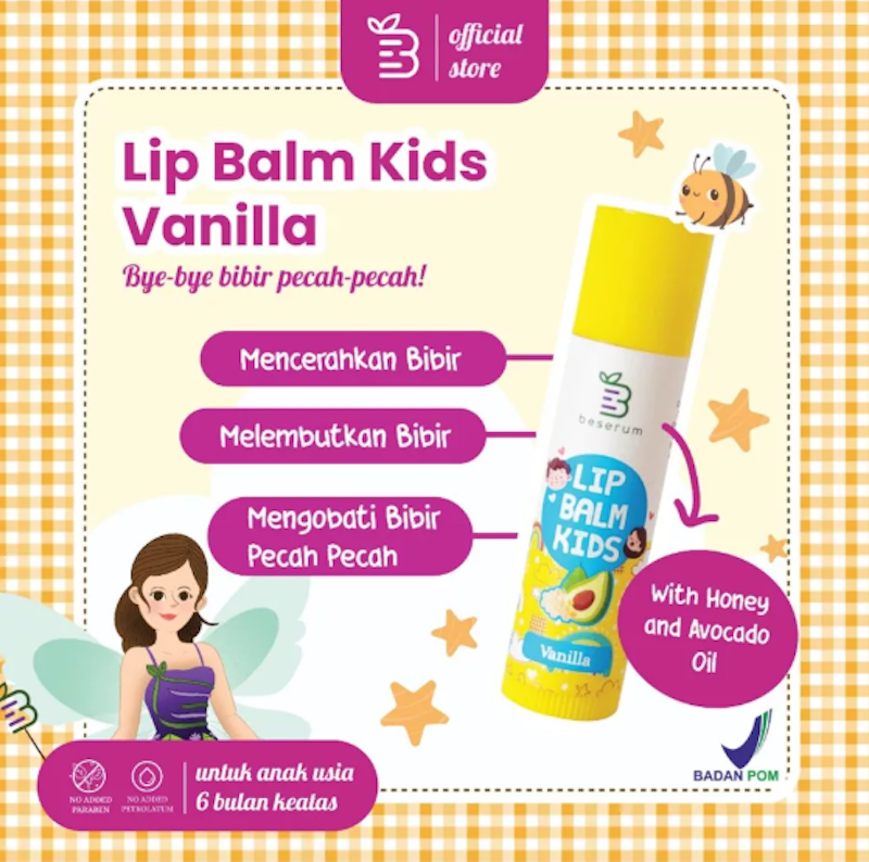 Beserum Lip Balm Kids Vanilla 2