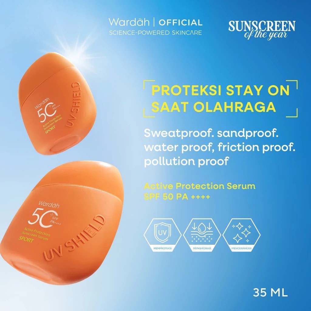 Paragon Technology and Innovation Wardah UV Shield Active Protection Sunscreen Serum SPF 50+ PA++++