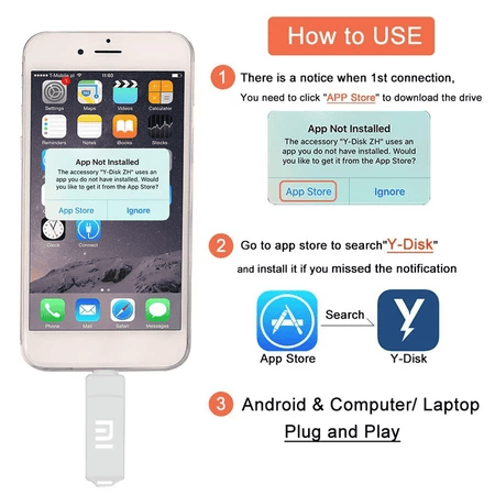  4 in 1 USB Flashdisk 256 GB