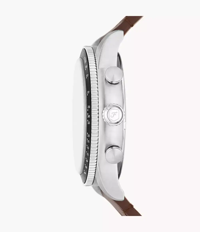 Sport Tourer Chronograph Brown Leather Watch 4