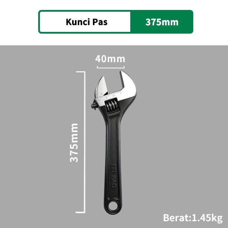 Feibao Adjustable Wrench 15 inch 5