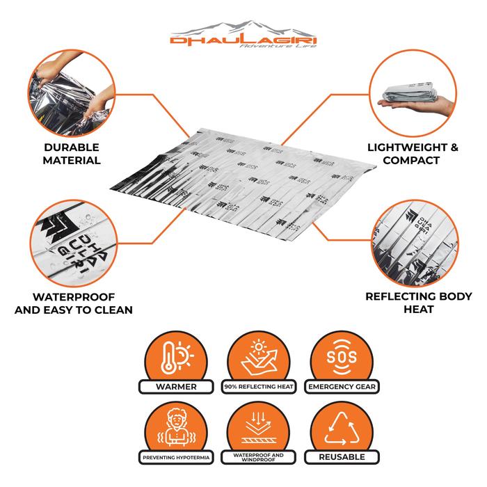 Dhaulagiri Indo Raya Dhaulagiri Emergency Blanket Selimut Pencegah Hypotermia