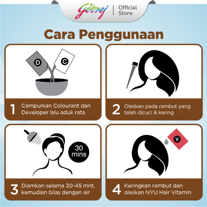 Godrej NYU Henna Shampoo Hair Colour Natural Black