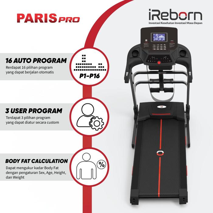 Trijaya Sportech iReborn Paris Pro Motorized Treadmill