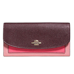 Slim Envelope Long Wallet In Geometric Colorblock