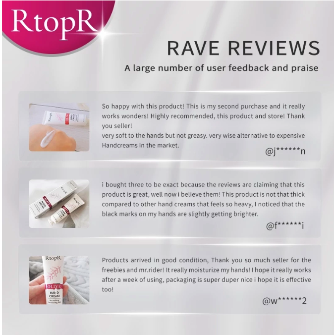 Guangzhou Qiaoyan Biological Technology RtopR Olive Hand Cream Smoothing Cream