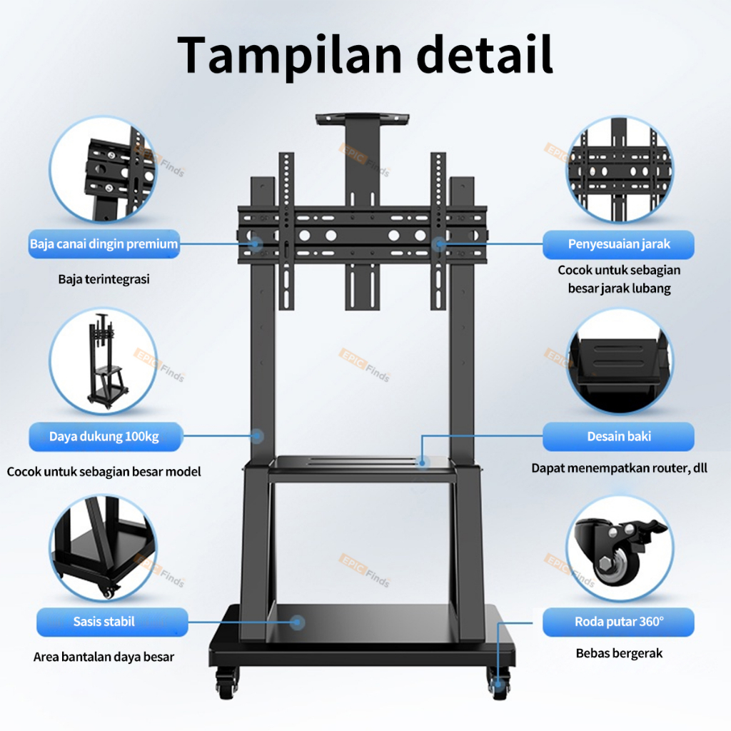  Epic Finds Standing Bracket TV STZH5110BLK-AV