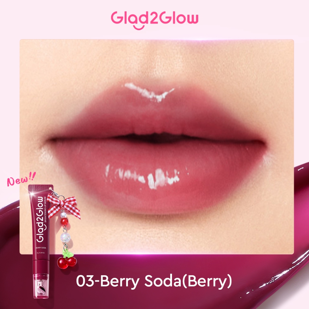Suntone Wisdom Indonesia Glad2Glow Brightening Lip Serum 03 Berry Soda