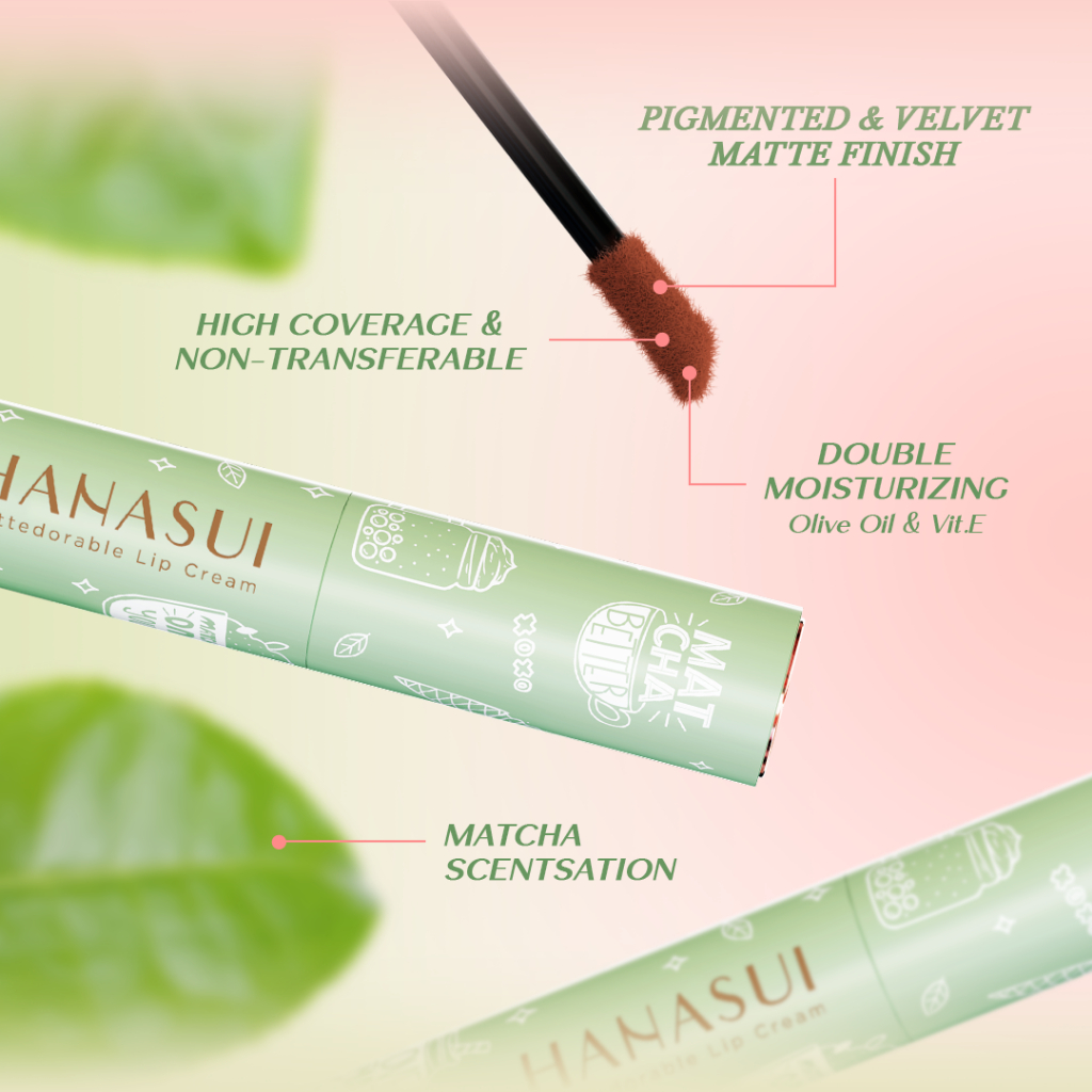 Hanasui Mattedorable Lip Cream Matcha 02 Matchamallow