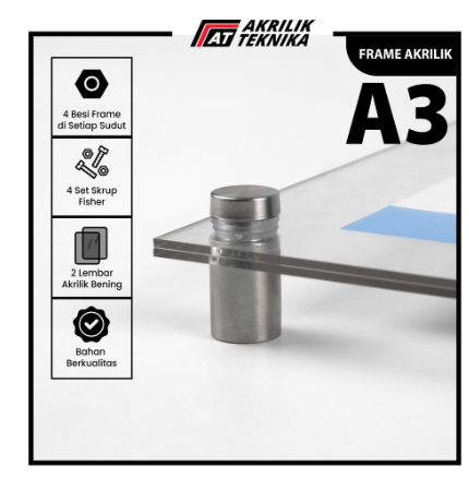 Akrilik Teknika Frame Poster Akrilik A3