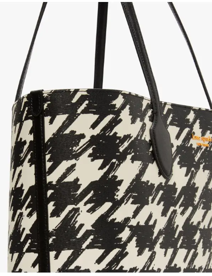 Kate Spade Bleecker Painterly Houndstooth Large Tote