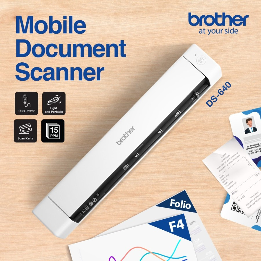 Brother Industries Brother Compact Mobile Document Scanner  DS-640