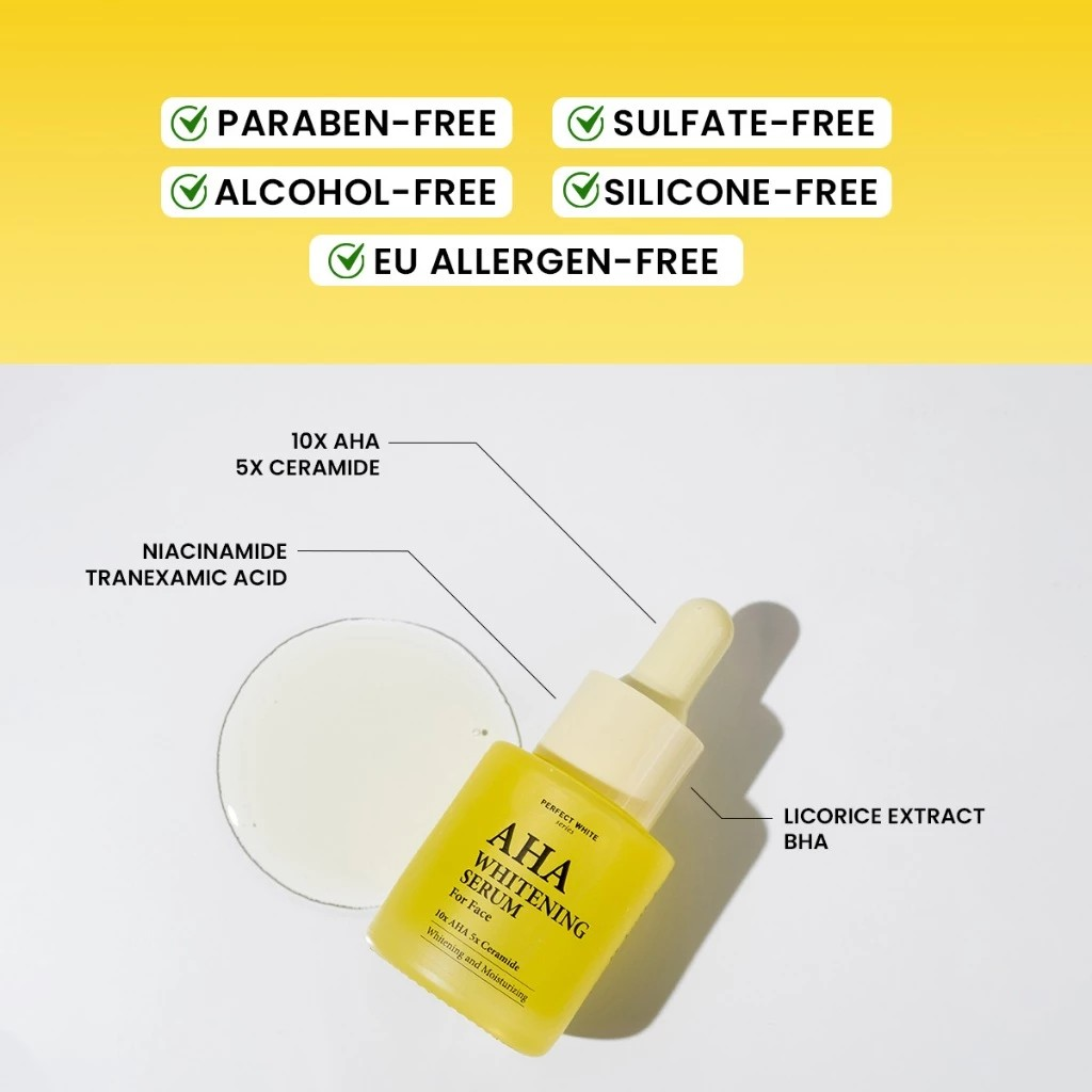 Perfect White AHA Whitening Serum for Face 3