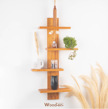 Wooden Projects  Rak Dinding Kayu Susun 4 RB2