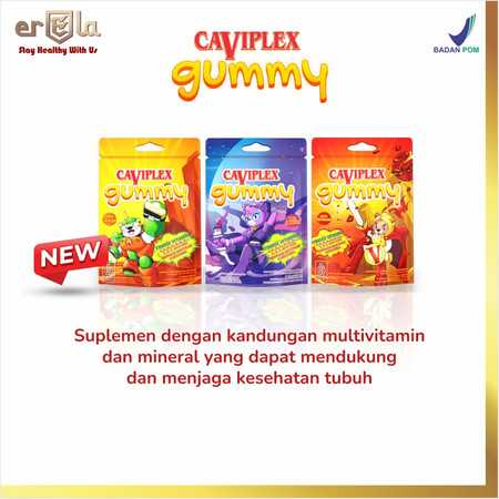 Erlangga Edi Laboratories Caviplex Gummy Rasa Strawberry
