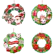 null Mistletoe Christmas Wreath Paper 1