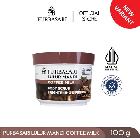 Gloria Origita Cosmetics Purbasari Lulur Mandi Coffee Milk Body Scrub Brightening & Firming
