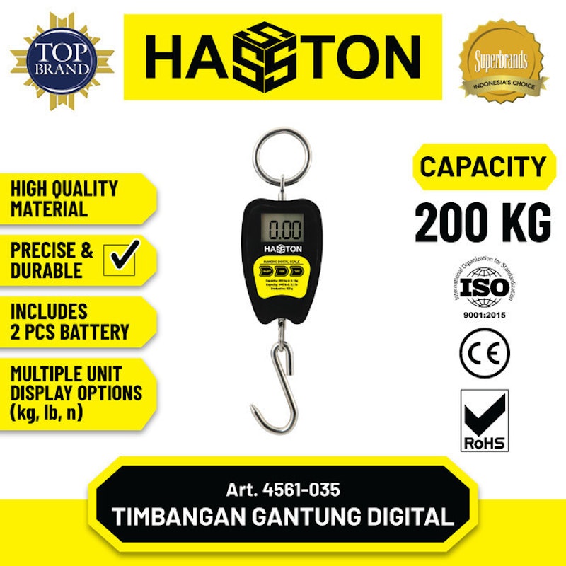 Hasston Timbangan Gantung Digital 200 kg 2