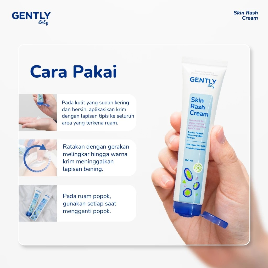 Inovasi Teknologi Untung Berkah GENTLY Baby Skin Rash Cream