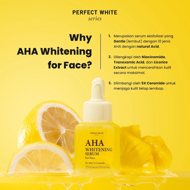 Perfect White AHA Whitening Serum for Face 4