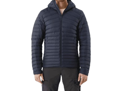 Forclaz Jaket Down Pria Trekking Gunung Hoody MT100 -5°C - Biru Dongker 2
