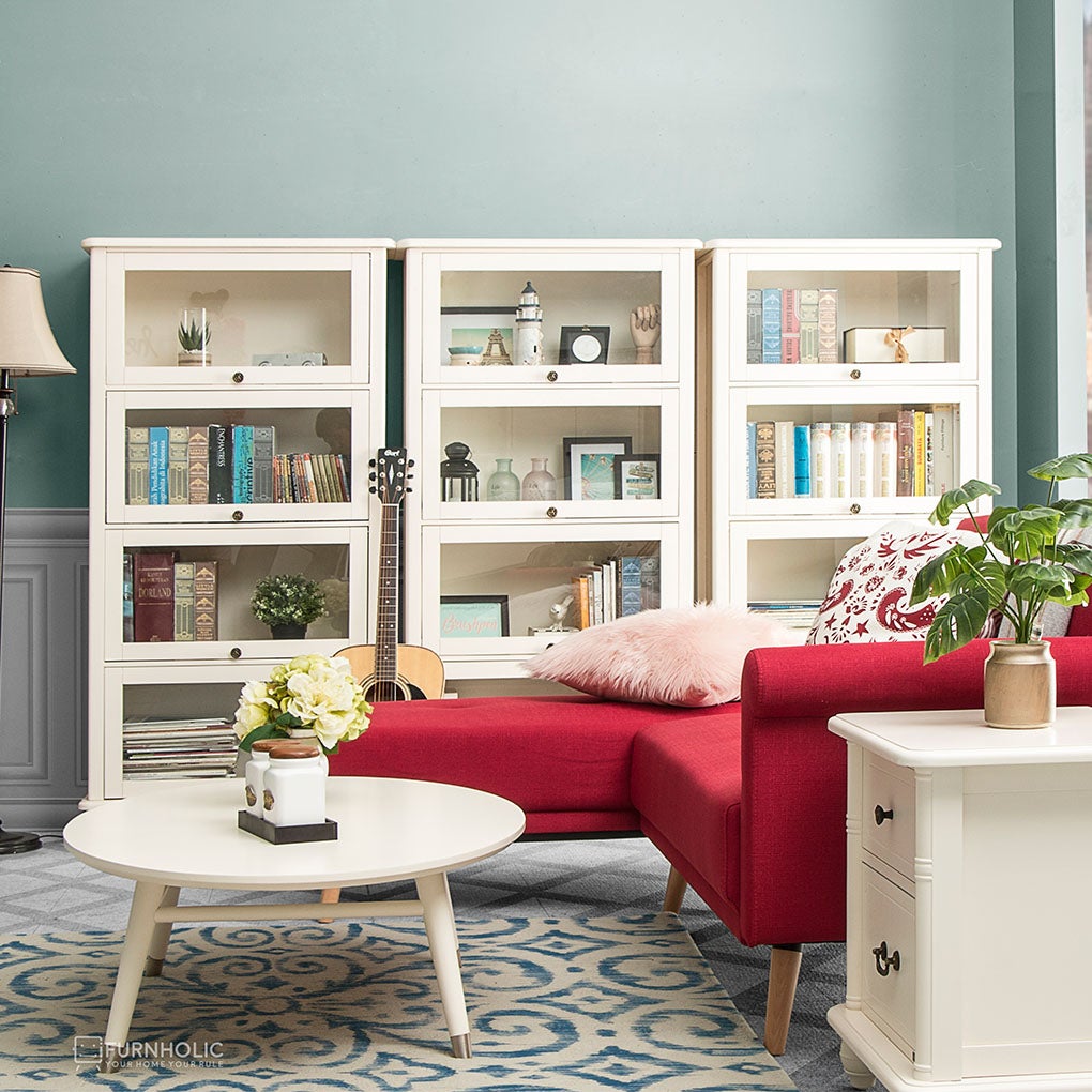 iFURNHOLIC Jeniffer 4 Glassdoor Bookcase 5