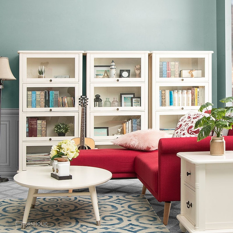 iFURNHOLIC Jeniffer 4 Glassdoor Bookcase 5