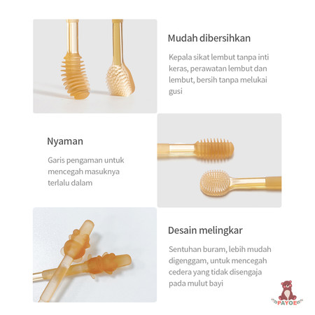  PAYOE 3 In 1 Sikat Lidah untuk Newborn