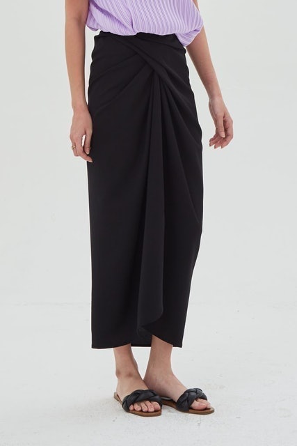 Shop at Velvet Shaffron Skirt Black 3