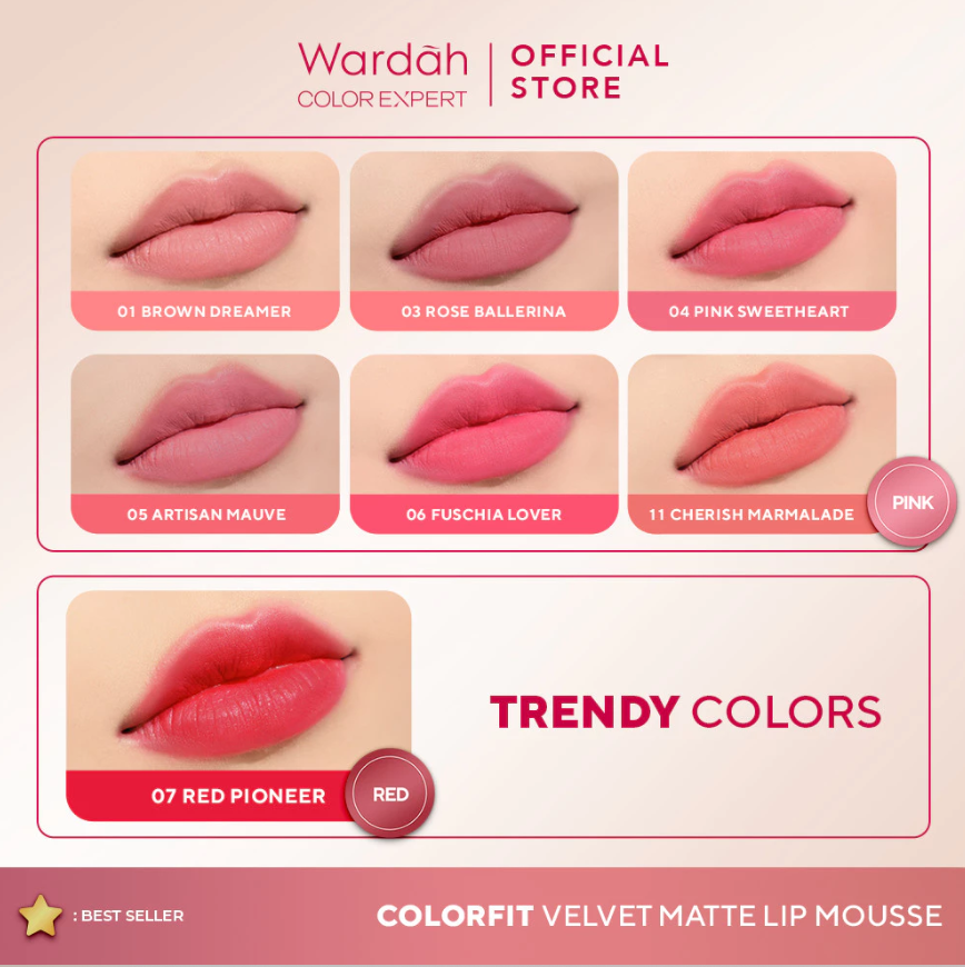 Wardah Colorfit Velvet Matte Lip Mouse