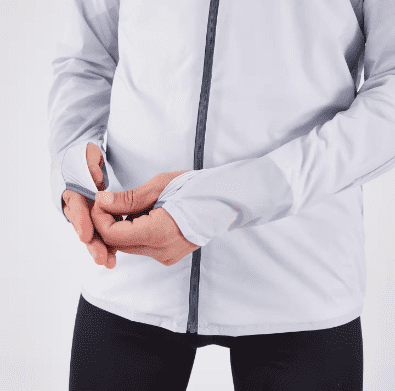 Evadict Jaket Lari Trail Tahan Angin Lengan Panjang Pria Abu-Abu   5