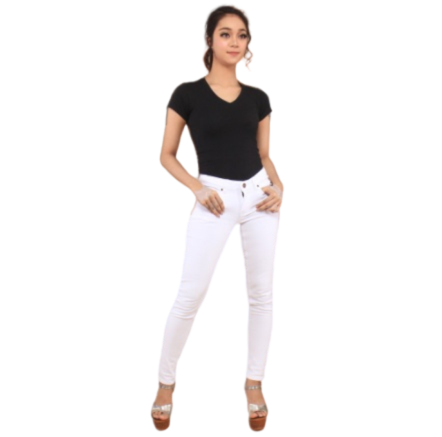 10 Rekomendasi Jeans Putih untuk Wanita Terbaik  1