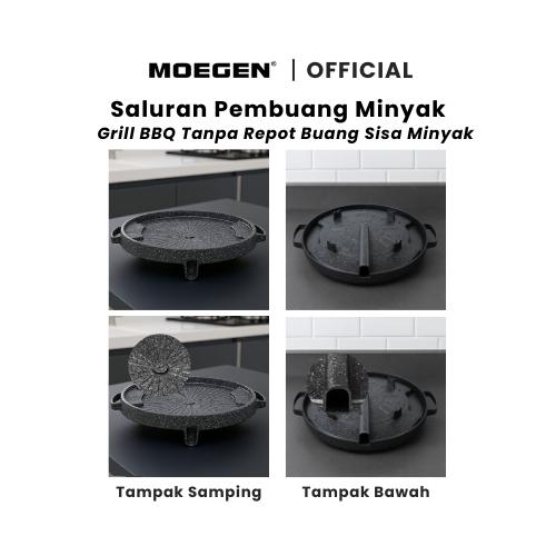 Wenzhou MOGEN Electric MOEGEN Bulgogi Pan 32 cm dengan Tutup Kaca dan Kompor