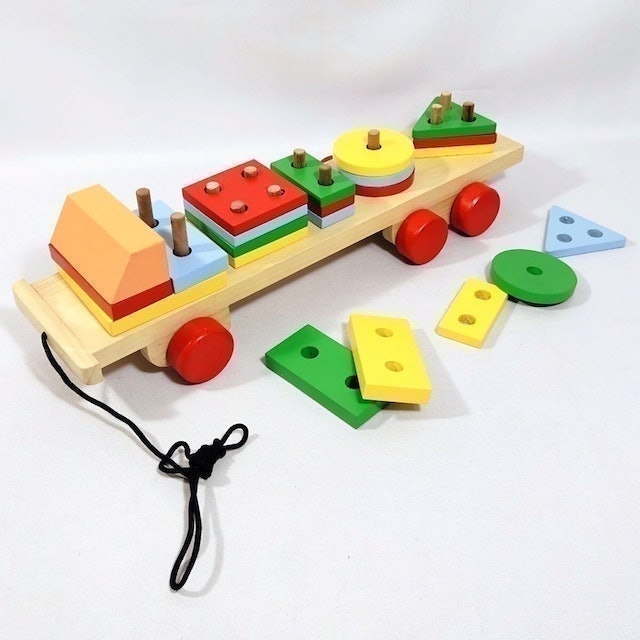 Omocha Truk Geometri Mainan Transportasi 