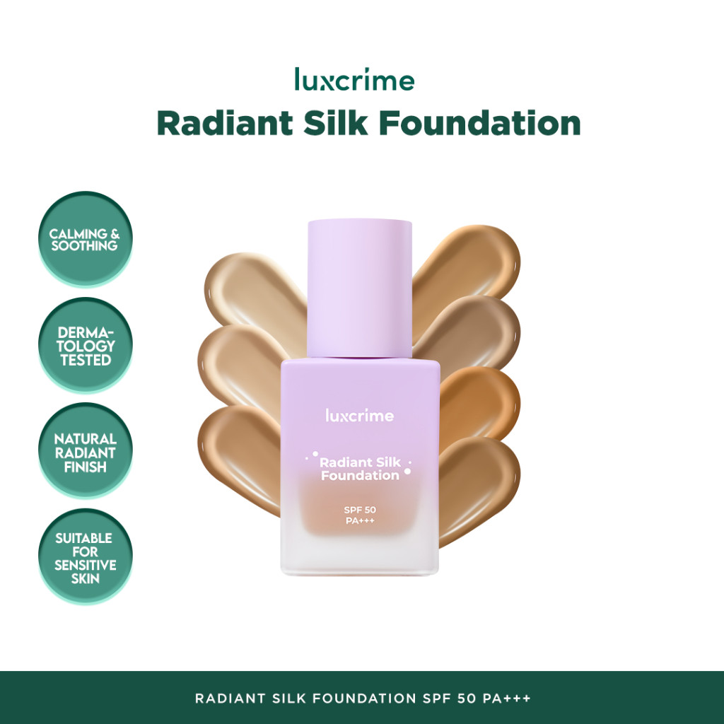 Luxury Cantika Indonesia Luxcrime Radiant Silk Foundation SPF 50 PA+++ C01