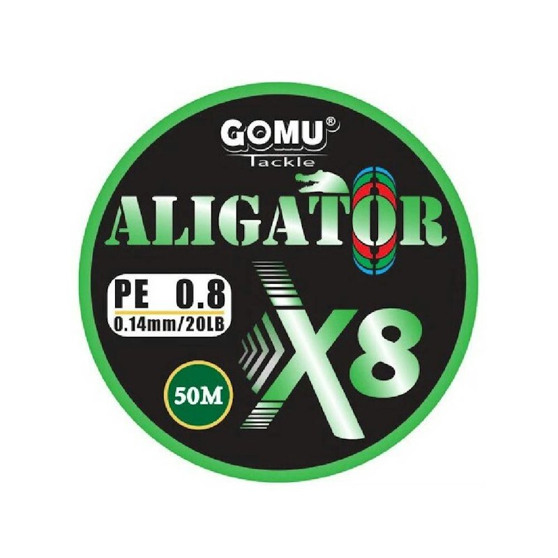 Gomu Tackle Aligator X8 50M Black 1