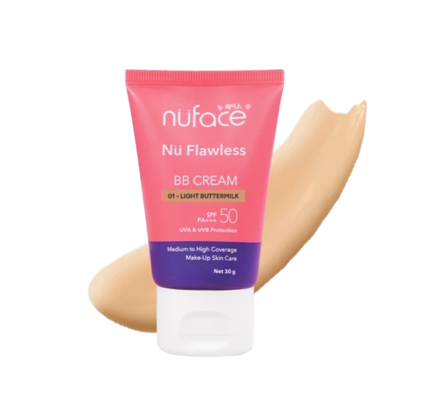 Nuface ｜ Nu Flawless BB Cream SPF 50 PA+++ 01 Light Buttermilk