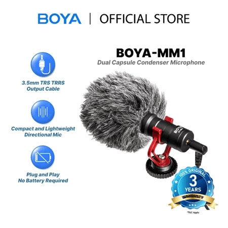 Shenzhen Jiayz Photo Industrial BOYA Universal Cardioid Microphone BY-MM1