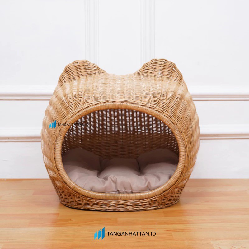 Tangan Ratan Rumah Kucing Rotan - Honey 2